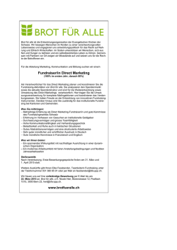 eine/n Fundraiser/in Direct Marketing