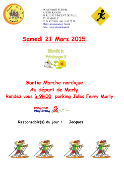 Marche nordique samedi 21/03/2015