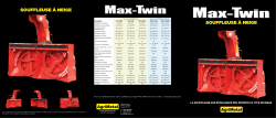 Brochure de la souffleuse à neige Max-Twin