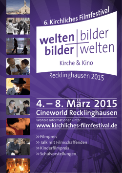 Programmheft 2015 - Kirchliches Filmfestival Recklinghausen