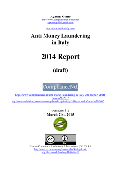 AML in Italy - 2014 Report