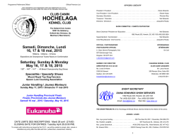Hochelaga Kennel Club - Diana Edwards Show Services