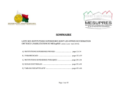 Institutions sup&eacute;rieures habilit&eacute;es
