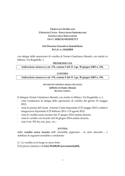 DOTT. SERGIO ROSSETTI Nel Processo Esecutivo