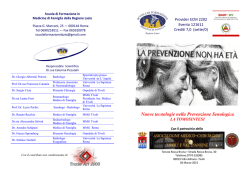 Brochure Tomosintesi.pdf - SCUOLA DI FORMAZIONE Regione Lazio