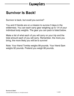 Survivor Is Back!