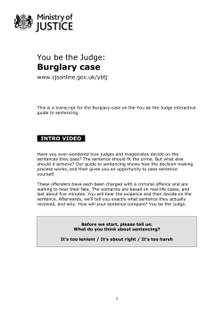 You be the Judge: burglary case transcript