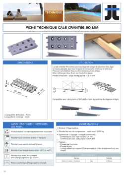 FICHE TECHNIQUE CALE CRANT&Eacute;E 90 MM