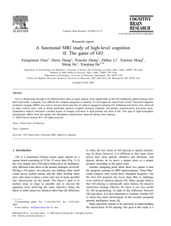 A functional MRI study of high-level cognition II. The game of GO