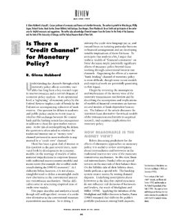 Is There a "Credit Channel" for Monetary Policy?
