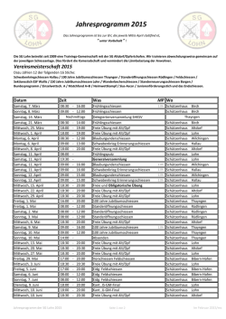 Jahresprogramm 2015