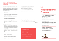 La Negoziazione Forense 7 ore di formazione