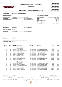 ASV Ziener-Cup 2 U10-U12 Slalom OFFIZIELLE