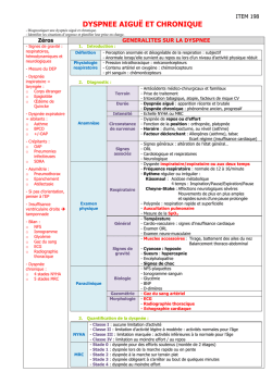 DYSPNEE AIGU&Euml; ET CHRONIQUE - Conf-Plus