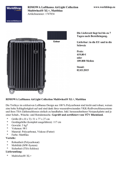 RIMOWA Lufthansa AirLight Collection Multiwheel&reg; XL+, Mattblau