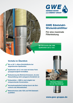 GWE Edelstahl- Wickeldrahtfilter
