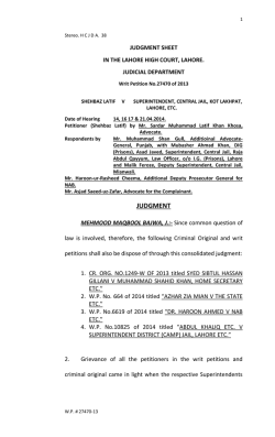 JUDGMENT - Lahore High Court