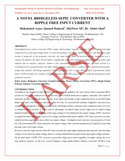 a novel bridgeless sepic converter with a ripple free input