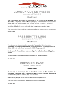 communique de presse pressemitteilung press