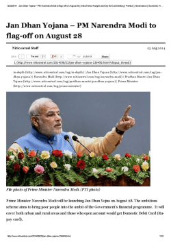Jan Dhan Yojana - uniqueinfosystem.org