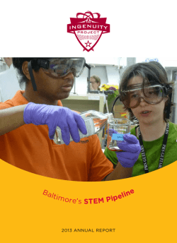 Annual Report 2013 - Ingenuity Project