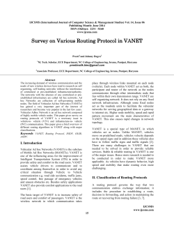 Survey on Various Routing Protocol Survey on Various Routing