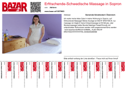 Erfrischende-Schwedische Massage in Sopron (NICHT