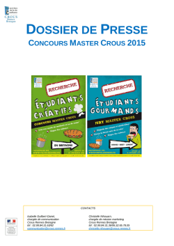 Dossier de presse Master Crous 2015
