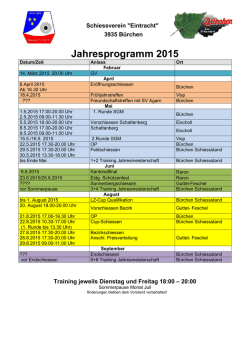 Jahresprogramm 2015 (2) - Schiessverein "Eintracht" B&uuml;rchen
