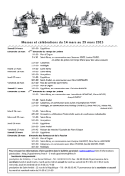 Horaires - Saint Rémy de Provence