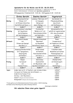 Speisekarte PDF - kantine