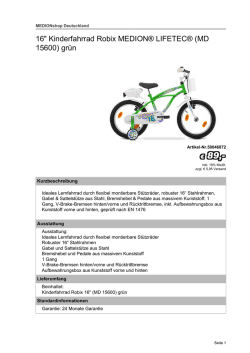 16" Kinderfahrrad Robix MEDION&reg; LIFETEC&reg; (MD 15600) gr&uuml;n