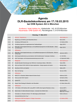 Agenda Bauteilekonferenz 2015