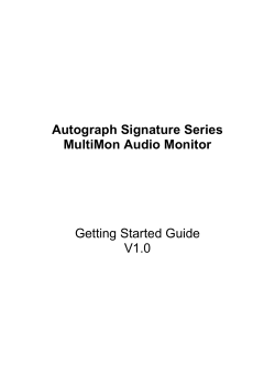 MultiMon Audio Monitor Configuration
