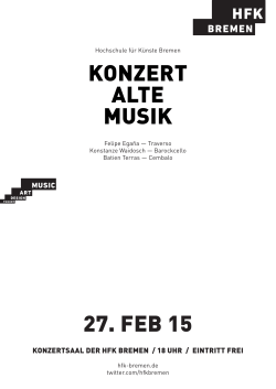 0227 Konzert Alte Musik - Hochschule für Künste Bremen
