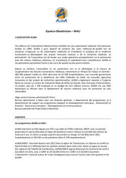 Gyn&eacute;co-Obst&eacute;tricien &ndash; MALI
