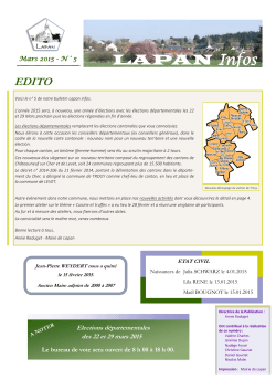 LAPAN Infos - Maire de Lapan