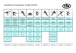 T-Hallenbelegung 2013-2014 - TSV