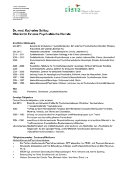 Dr. med. Katherine Schlag Ober&auml;rztin Externe Psychiatrische Dienste