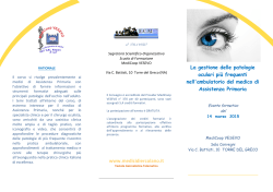 www.medicidiercolano.it La gestione delle patologie oculari più