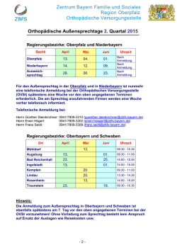 2. Vierteljahr 2015 - Zentrum Bayern Familie und Soziales