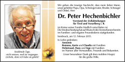 Dr. Peter Hechenbichler