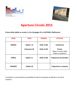 Apertura Circolo 2015 - Gruppo Audiolesi Bellinzona