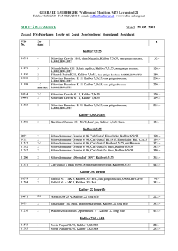 MILITÄRGEWEHRE Stand: 28. 02. 2015