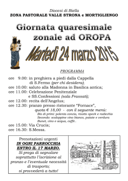 programma - home parrocchie mortigliengo
