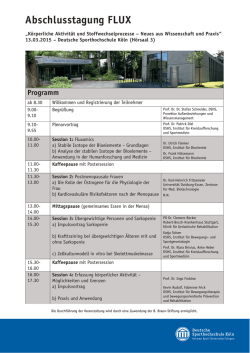 Programm  - Deutsche Sporthochschule Köln