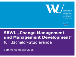 SBWL „Change Management und Management Development“