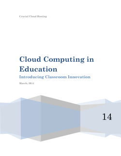 Cloud Computing in Education