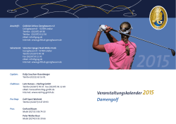 Veranstaltungskalender 2015 Damengolf