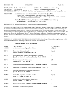 Dr. Robert C. Dowler OFFICE: Room 107B, Cavness Science Bldg